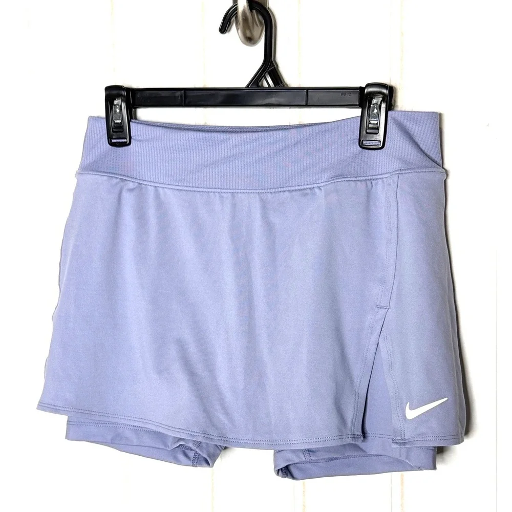 Nike Court Dri-FIT Victory Tennis Skort Light Purple Lavender Slim Fit 347